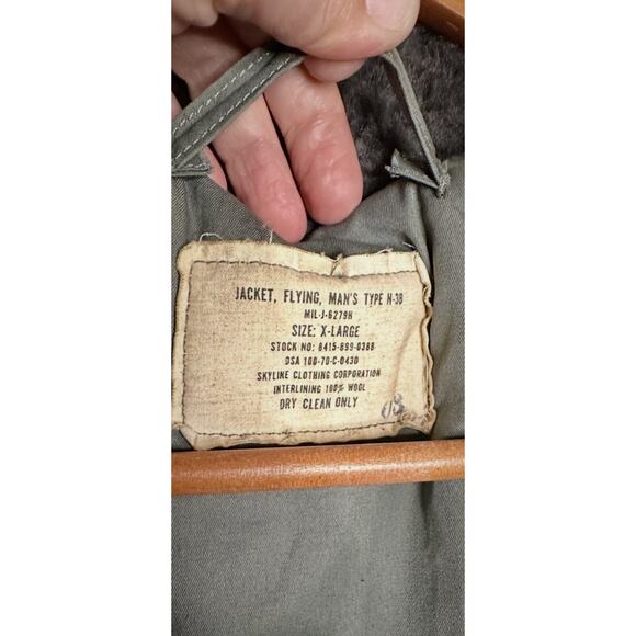 Jacket, Flying, Man's Type N-38 Flying Jacket Coyote Fur XL- Call Out- As Is - Picture 5 of 6